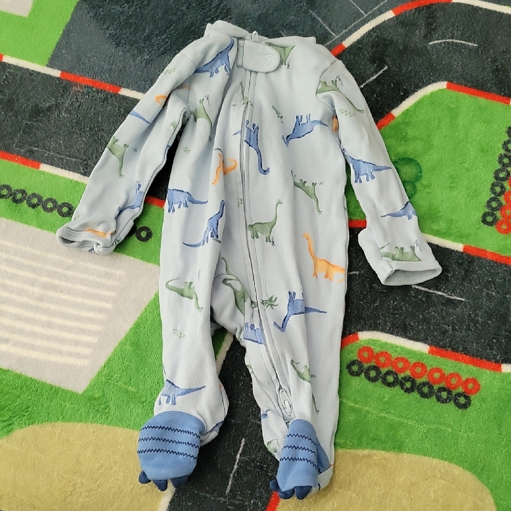 Carter's Blue Dinosaur Print Footie